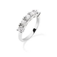 Ring Amen Woman San Valentino in Silver Zircone ANR15BB40 - ANR15BB40